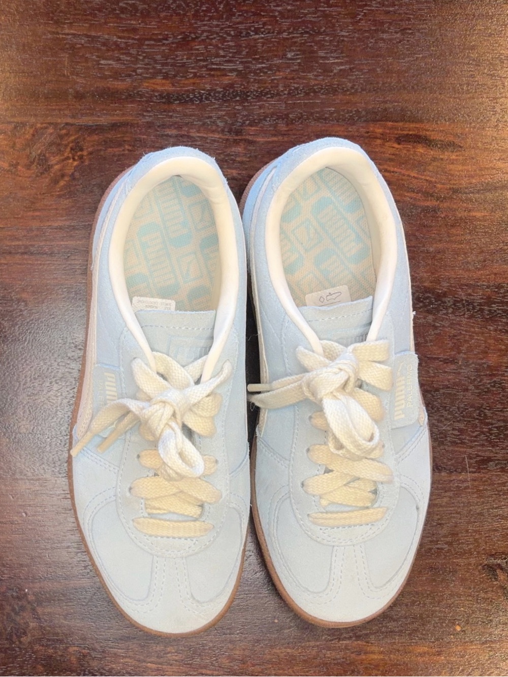 Puma Women's Pale Blue Low-Top Lace-Up Sneakers